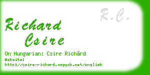 richard csire business card