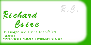richard csire business card